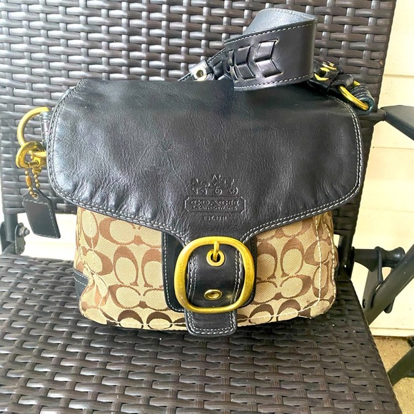 Coach Handbags - Coach Bleeker Signature Canvas and Leather Shoulder Bag
